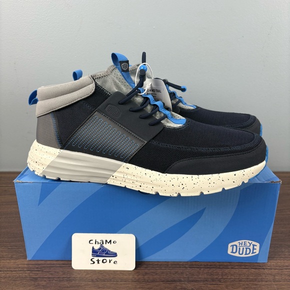 Hey Dude Other - HEY DUDE SIROCCO MID TRAIL 40964-462 NAVY BLACK WHITE MEN SZ 14